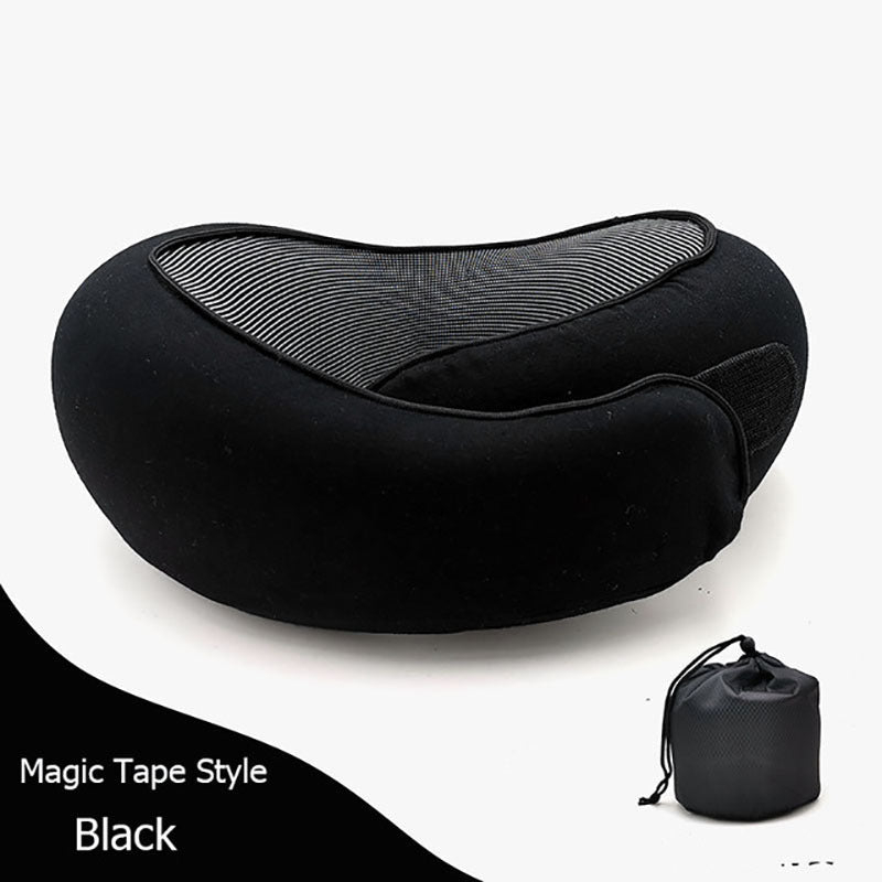 Travel Neck Pillow Non-Deformed Airplane Pillow Travel Neck Cushion Durable U-Shaped Travel Memory Cotton Nap Neck Pillow - Milares