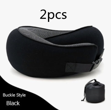 Travel Neck Pillow Non-Deformed Airplane Pillow Travel Neck Cushion Durable U-Shaped Travel Memory Cotton Nap Neck Pillow - Milares