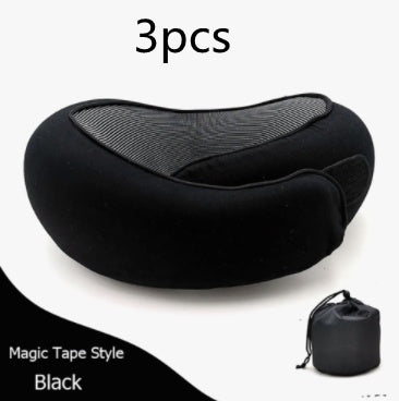 Travel Neck Pillow Non-Deformed Airplane Pillow Travel Neck Cushion Durable U-Shaped Travel Memory Cotton Nap Neck Pillow - Milares