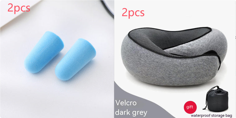 Travel Neck Pillow Non-Deformed Airplane Pillow Travel Neck Cushion Durable U-Shaped Travel Memory Cotton Nap Neck Pillow - Milares